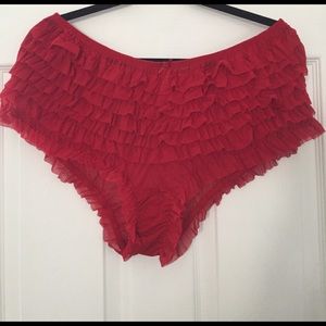 Unworn Cacique red ruffled bloomers